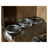 Vintage Silver Rimmed Coasters