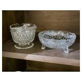 Vintage Tri-Footed Crystal Candy Dish & Misc.