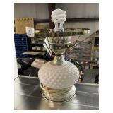 Vintage Hobnail Milk Glass Lamp