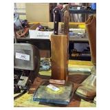 Grinding Wheels & Knife Block with Knives