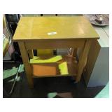 Wooden Table with Shelf