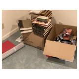 Large Lot of VHS Tapes & Misc. Books