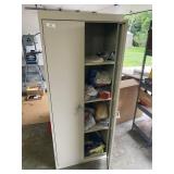 Lockable 2 Door Metal Cabinet & Contents