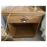 Nightstand, 2 Lamps & Misc.