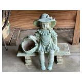 Decorator Garden Bench & Girl Statue