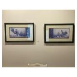 2 Framed Rooster Prints