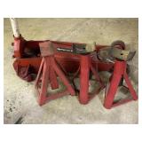 Hydraulic Floor Jack & 3 Stands