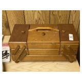 Folding Sewing Box, Sewing Items & Misc.