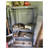 Metal Shelf & Misc. Contents