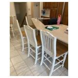 4 Wood Bar Stools