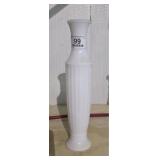 Vintage Ribbed Milk Glass Vase
