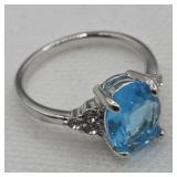 Blue Topaz Estate Ring