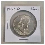 1951-D Franklin Half Dollar
