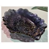 Vintage Amethyst Carnival Glass Bowl