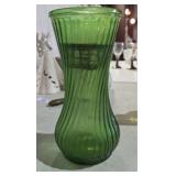 Hoosier Glass Ribbed Vase