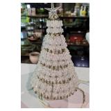 Vintage Safety Pin & Beads Christmas Lamp