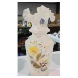 Victorian Bristol White Frosted Vase