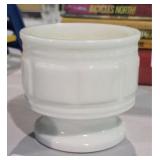White Milk Glass Planter