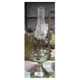 Antique Nickel Plated Oil Lamp