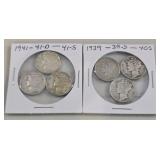 6 Mercury Dimes