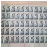 Full Sheet 3 Cent old Men of Mountain Stamps