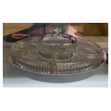 MCM Silver & Glass Chip & Dip Set