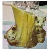 Vintage Yellow Ceramic MCM Planter