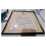 President Bush Signed Document