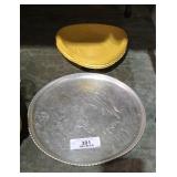 Acorn Baskets & Stamped Aluminum Tray