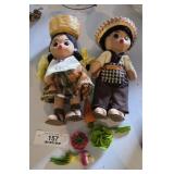Vintage Mexican Folk Art Rag Dolls
