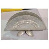 Vintage Hammered Aluminum Letter Holder