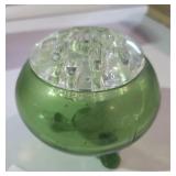 Vintage Emerald Green Viking Glass Bowl