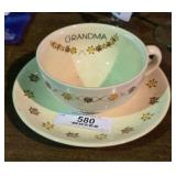 Large Porcelain Cup & Saucer