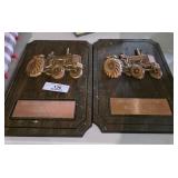 Copper Wood Tractor Plaques