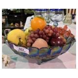 Vintage Blue Carnival Glass Bowl