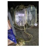 Brass & Beveled Glass Chandelier