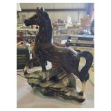 Lane & Co. 1950's Ceramic Stallion TV Lamp