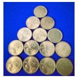 14 Sacagawea $1 Coins