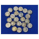 22 Mercury Silver Dimes
