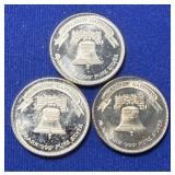 3 One Oz Silver Rounds
