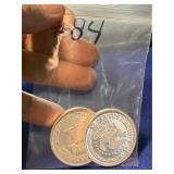 2 One Oz Silver Rounds