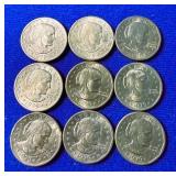 9 1979 Susan B. Anothony Dollars