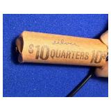 Roll of Silver Quarters; $10 Face