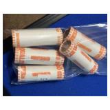 Five $10 Rolls of Uncirculated Quarters