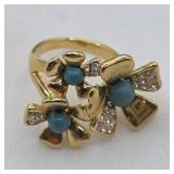 Estate Vintage Turquoise Cocktail Ring
