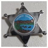 Vintage Slate Souvenir Sherrif Badge