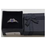 Tanzanite Quartz Solitaire Ring