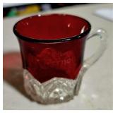 Ruby Red Souvenir Vintage Cup