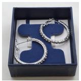 Large Crystal Hoop Earrings