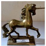 Vintage Brass Unicorn Figurine